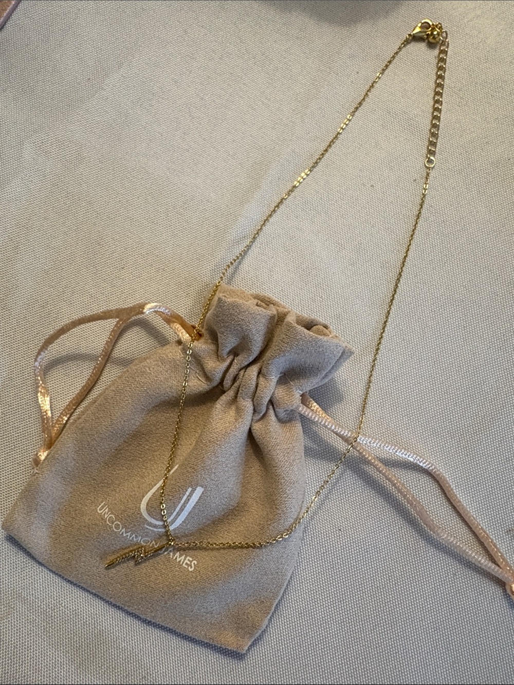 Uncommon James Gold Lightning Bolt Pendant Necklace